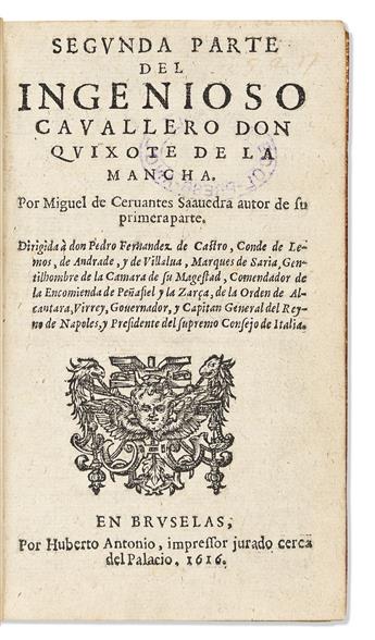 Cervantes, Miguel de (1547-1616) [Don Quixote in Spanish]. El Ingenioso Hidalgo Don Quixote de la Mancha.